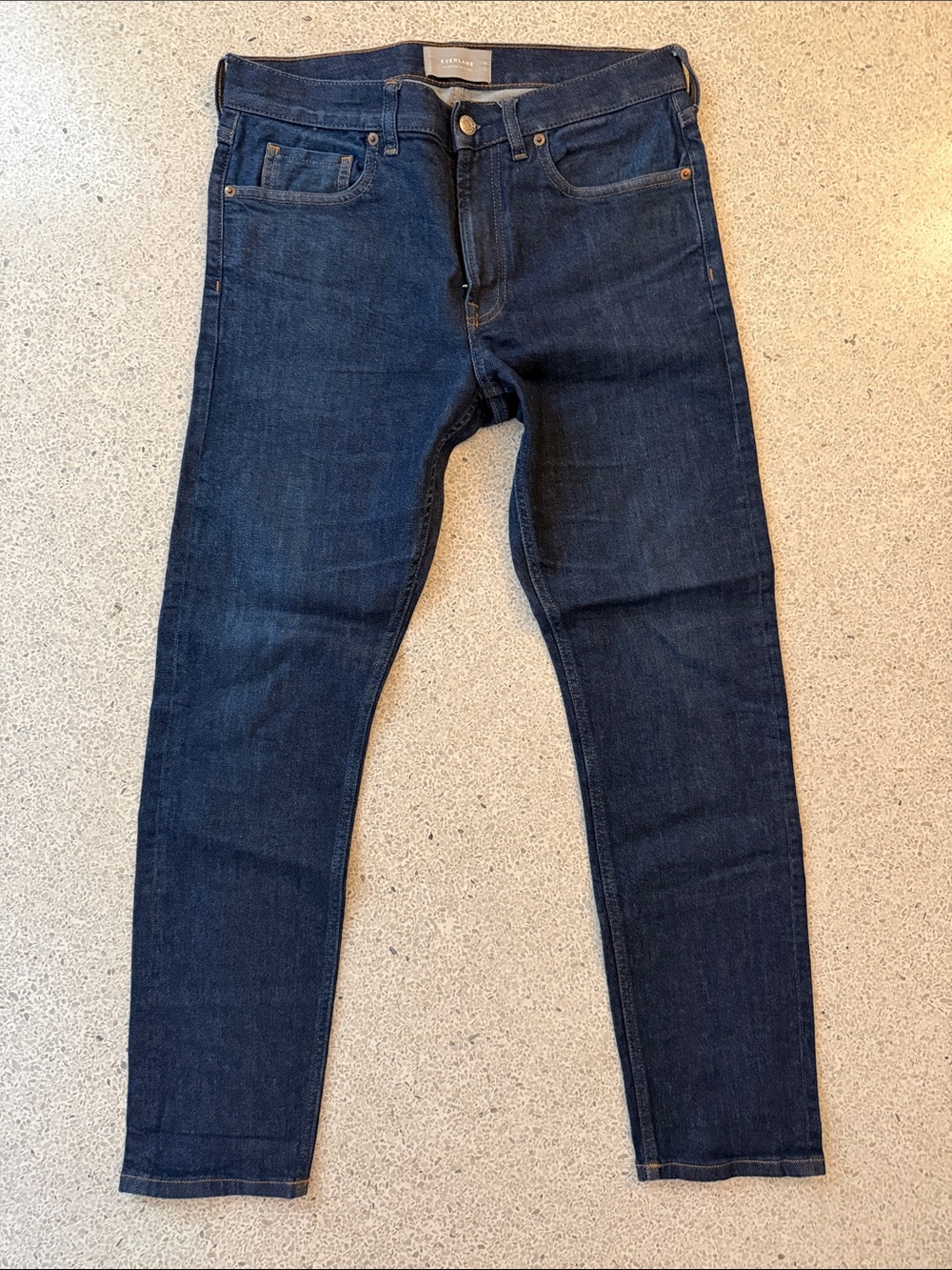 Everlane Men's Slim Selvedge Denim  Jeans in Dark Blue Denim 31 x 30